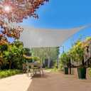 18' x 20' Rectangle Sun Shade Sails Canopy UV Block for Patio Deck Pergola Yard Lawn Outdoor Activities (Gray)
