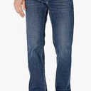 Mens Straight-Fit Stretch Jean (36W x 32L, Washed Grey)