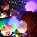 Mudder 50 Pieces LED Balloon Lights Mini Battery Powered LED Lights Bulbs Cold White for Paper Lantern Balloon Wedding Easter Egg Party Decoration Centerpieces (Colorful Light)