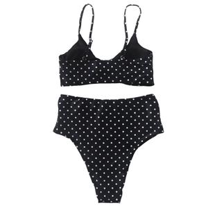 Womens Bikini Set Bandeau Black Bikinis Push Up Swimsuit High Waist Plus Size Swimwear Women Suits Biquini New Bikini L