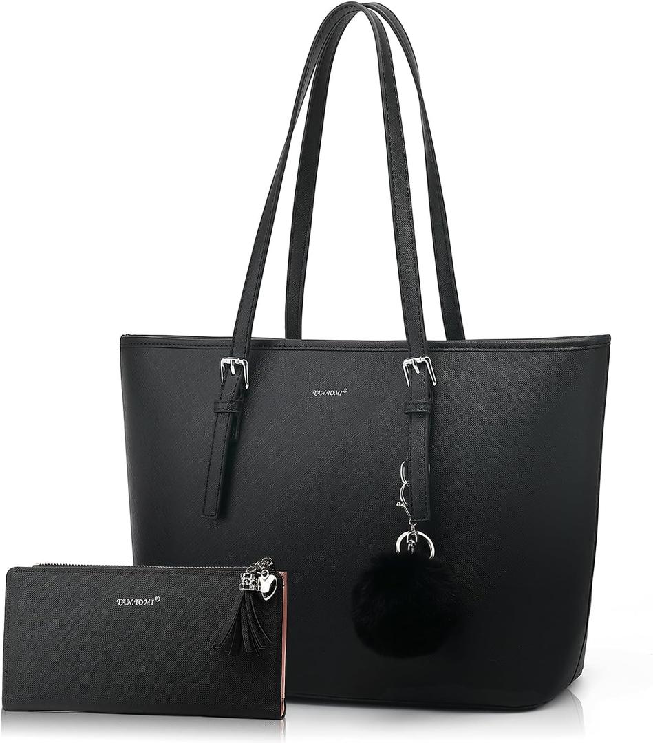 TANTOMI Tote Bags for Women, Handbags and Womens Purses Shoulder Purse Set for Travel Work