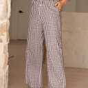 ANRABESS Womens Striped Gingham Pants 2026 Pajama Lounge Boxer Pants Cute Comfy PJ Bottoms with Pockets Y2K Plaid Outfits (XL)