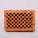 Samhita Mango Wood Decorative Wooden Box with Hinged Lid in Jali Carvings Used as Storage Box Christmas Gifts Items (9" x 6" x 3')