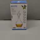 HAIZEEN 13 ounce/380 ml Olive Oil and Vinegar Dispenser Glass Cruet Decanter for Kitchen, Lab glassware seal handicraft Keeps Oil Fresh Longer, Soap Dispenser Bottle No Funnel Needed