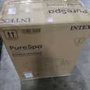 INTEX 28425EH PureSpa Bubble Massage Spa Set Outdoor Inflatable Portable Hot Tub, Includes Energy Efficient Spa Cover, Saltwater System Ready, 4 Person, 77in x 28in