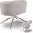 Elvie Rise Smart Baby Bouncer - App Controled Soothing Motion, Crib