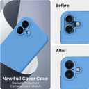 FireNova Designed for iPhone 16 Case, Silicone Upgraded [Camera Protection] Phone Case, Soft Anti-Scratch Microfiber Lining Inside, 6.1 inch, Blue