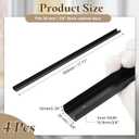 uxcell Aluminum Alloy Cabinet Edge Protectors,18",Black 4pcs
