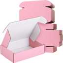 Spakon 50 Packs Shipping Boxes Cardboard Corrugated Mailer Packaging Boxes for Small Business Cute Small Box Cardboard Carton Box Mailers for Packaging Product(Pink,6 x 4 x 1.6 Inches)