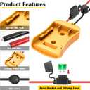1 Packs Adapter for Dewalt 20V Battery Adapter for Power Wheel Battery Upgrade Conversion Kit with Switch, Fuse & Wire Terminals, 12AWG Wire, Power Tool Power Connector for DIY Rc Car Toys