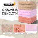 Thicker Microfiber Cleaning Cloth,9Pack-10 x10 Ultra Soft Absorbent Quick Drying Lint Free Rags&Towels,Scratch Free Reusable Washable Dish Cloths Set for Kitchen,Windows,Home(3tan,3lavender,3coral)