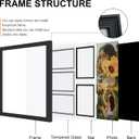 iRahmen 4x6 Collage Picture Frames,Fits Five 4x6,Wood Tempered Glass Black, Five 4X6 in