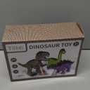 TEMI 3 Pack Electrical Walking Dinosaur Toys for Toddlers 3-4 3-5 Years with Sound and Light Up, Toddler Robot Dinosaur, Brachiosaurus, Stegosaurus Dinosaur Figures for Kids