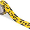 Watch Your Step Floor Tape Anti Slip Warning Sign Sticker Adhesive Non- Slip Abrasive Decal for Workplace Home Safety Wet Floor Caution (2" Width X 16.4ft)