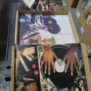 Framed Black Girl Canvas Wall Art 3Pcs black Girl Record Music Wall Decor Pictures Funky Black Girl Posters prints for Modern Black Woman Bedroom Home Decoration 12x16in