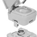 YITAHOME 2.6 Gallon Portable Toilet for Camping, RV Travel Potty with Press Flush Pump, Anti-leak Seal Ring for Travel, Boating, Hiking, Trips