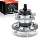 A-Premium Rear Wheel Bearing and Hub Assembly with ABS & 4-Lug Compatible with Toyota Yaris 2006-2014, Prius C 2012-2019 & Scion iQ 2013