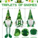St Patricks Day Gnomes Decor Indoor, 3Pcs St Patricks Day Decorations Gnomes, Shamrock Decorations for Table, Tiered Tray Irish Home Decor Gnome Gifts