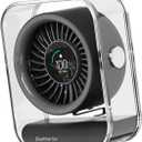 Practical Small Desktop Fan Comfortable Touch Control Rechargeable Air Cooling Suitable for Home Table and Wall Quiet Digital Display Fan