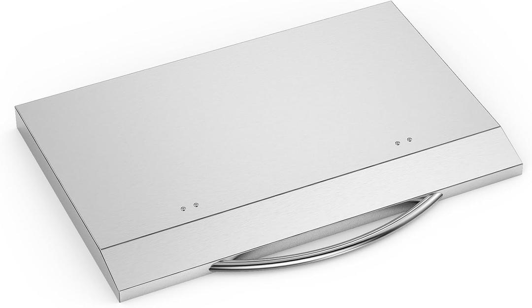 Stanbroil 28 Inch Griddle Hard Cover Hood with Handle for Blackstone 28 Inch Griddle and Other Similar Grills, Stainless Steel