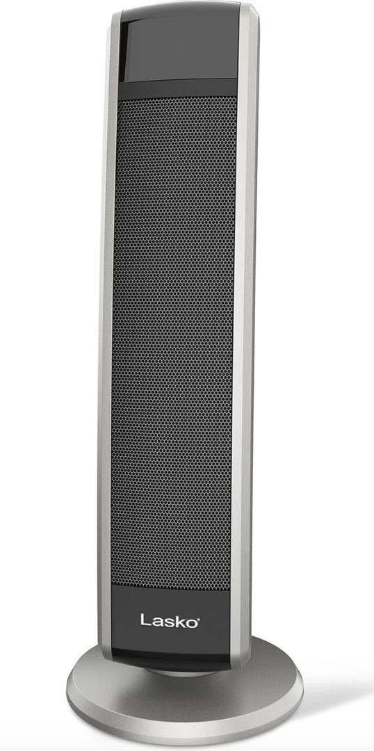 Lasko 29" 1500W Electric Digital Ceramic Tower Space Heater with Remote, Black, 5586
