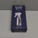 Oil Sprayer for Cooking,Stainless Steel Olive Oil Mister for Air Fryer Black Nozzel Dispenser Bottles Fat Reduction Glass Oil Control Spray Pot 6.35oz(180ml) Capacity