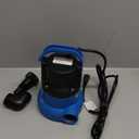FOTING 1/2HP Submersible Water Pump with Stainless Steel Base - Removes Water to 0.04" Depth, 2450GPH Portable Sump Pump for Puddles, Pools, Boats, Gardens & Ponds - 10Ft Cord Included