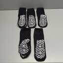 Hylaea Unisex Non Slip Socks with Grip for Yoga, Hospital, Pilates, Barre | Ankle, Cushioned (Small-Medium, 1. Dark Green Dark Grey Coffee (3 Pairs))