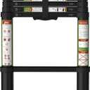Telescoping Ladder for RV & Attic, 6.5FT Aluminum Extension Ladder with Dual Locking Mechanism, Max Load 330lbs, Compact Foldable Ladder for Roof, Home, Travel Trailer & Multi-Surface Use