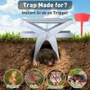 Mole Traps, 2 Pack Scissor Mole Trap with Rust-Proof Steel & High-Resilience Spring, Reusable Outdoor Mole Killer for Lawn, Garden & Farm, One-Step Setup, Quick Capture Gopher & Vole Trap