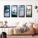 KTKDE 20x40 Poster Frame Black 3 Pack, Wooden Picture Frames with HD Plexiglass for Horizontal or Vertical Wall Mounting, Gallery Picture Frames and Art Prints Large Photo Frame