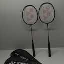 Yonex GR 303 Combo Badminton Racquet with Full Cover, Set of 2 (Black)
