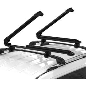 Ski & Snowboard Rack Lockable for Car Roof with Sliding Extension