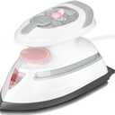 BEAUTURAL Mini Travel Steam Iron for Clothes with Dual Voltage, Temperature Control, Non-Stick Soleplate and Cord Storage, Ideal for Sewing, Quilting and Handcraft (Pink)