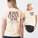 Christian Shirts for Women Faith Jesus Shirt Bible Verses Inspirational Short Sleeve Graphic Tee Tops (Beige, XXL)