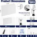 Dunzoom 4 Pcs Heavy Duty Desk Divider Frosted Acrylic Privacy Partitions
