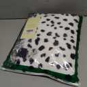 Cosrea Women Halloween Costume Black and White Spotted Dog Shawl Faux Stole for Adult