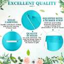 Ziliny 6 Pack 2 Gallon Plastic Bucket with Lid Heavy Duty Pail with Metal Handle Reusable Small Multipurpose Paint Buckets Container for Food Storage(Sky Blue)