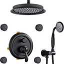 Antique Shower Faucet Set with Handheld Spray and Body Jets
