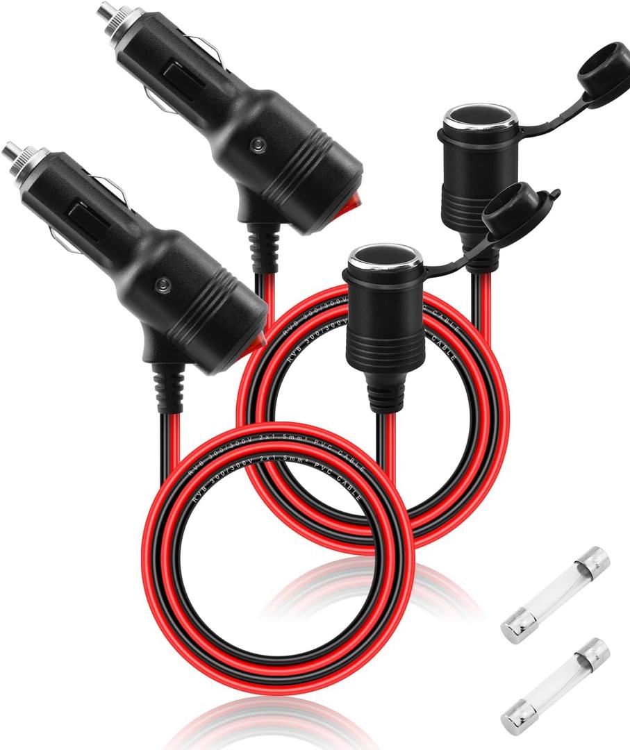 12V Cigarette Lighter Extension with Switch,16AWG 15A Car Cigarette Lighter Power Cable with ON Off Switch,for Car Refrigerator,Vacuum Vleaner,Etc. Avoid Repeated Plugging and Unplugging