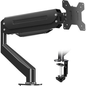 Suptek Single Monitor Mount,Adjustable Gas Spring Monitor Arm Desk Mount Monitor Stand Fits 17 20 22 23 24 26 27 32 33 inch Monitors,Holds up to 22 lbs, Black(MD18) (17"-33")