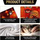 2026 Happy Chinese New Year Backdrop 8x6ft Chinese Lion Dance Red Lantern Palace Banner Photography Background for Lunar New Year Party Decoration Spring Festival Celebration Photo Booth