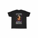 Just a Girl who Loves Deers T-shirt Black 3XL