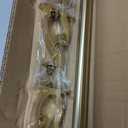 Double Blackout Curtain Rods 36 to 72 Inches (3-6 Feet),1-Inches Front and 5/8 Inches Back Adjustable End Cap Double Window Drapery Rod for Drapes and Curtains,Warm Gold