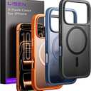 LISEN 3 in 1 Shockproof for iPhone 17 Pro Max Case [2025 Upgrade] (Compatible with Magsafe & Shockproof Military-Grade Protection) Magnetic phone cover funda para iphone 17 pro max, 3-Color Set