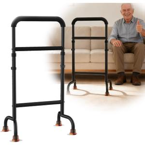Heavy-Duty Stand Assist for Chair & Couch Wide 17.5" Iron Base, Adjustable Height 29.5"-38.7",600lb Capacity Mobility Aid for Seniors & Recovery