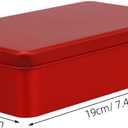 Homoyoyo 3pcs Metal Tins with Lid Rectangular Cookie Storage Boxes for Treats for Travel Organizing Items Versatile Metal Containers Sleek Design