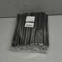 100 PCS Black Straws Jumbo Smoothie Straws, Boba Straws, Disposable Plastic Milkshake Straws, Wide-Mouth, Individually Wrapped, Sharp Pointed Tip (0.51" Wide X 9.06" Long)