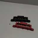 MOFEEZ Power Distribution Block Bus Bar, 4 x 5/16" Posts, 6 x #8 Screws Terminals, Max 48V 250A (Pair, Red & Black)