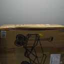 Electric Collapsible Garden Wagon Cart with Wheel,Rolling Foldable Metal Utility Wagon Carts,100w Power and 300lb Capacity, Portable for Camping,Sports,Shopping,Groceries,Laundry (Beige)